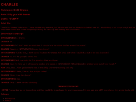 WRITE/OFFICERIWASJUSTBEINGSILLY/CHARLIE screenshot