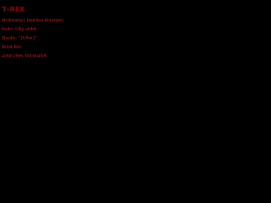 WRITE/OFFICERIWASJUSTBEINGSILLY/T-REX screenshot