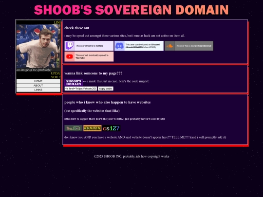 links screenshot