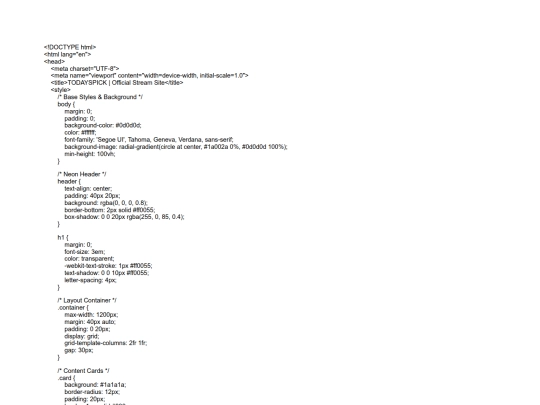 Index.html screenshot