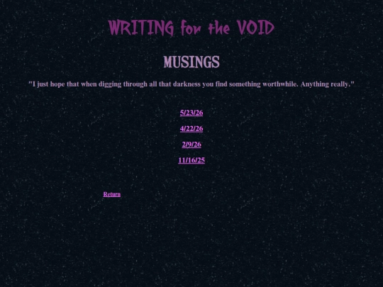 musings/musings screenshot