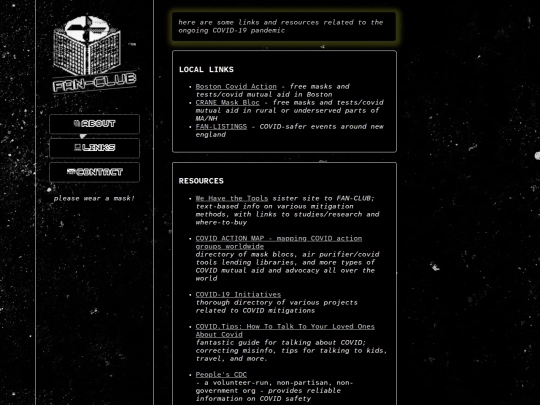 links screenshot