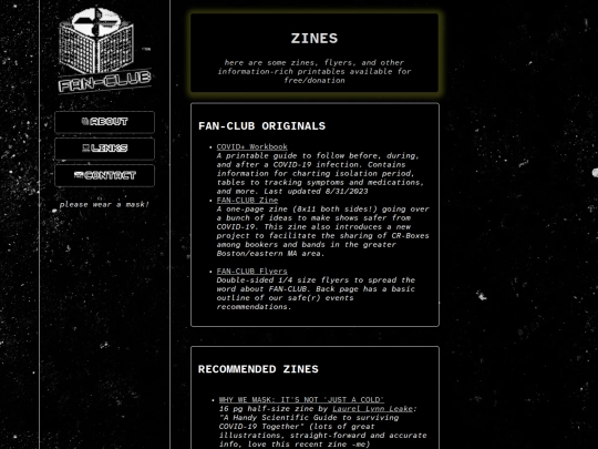 zines screenshot
