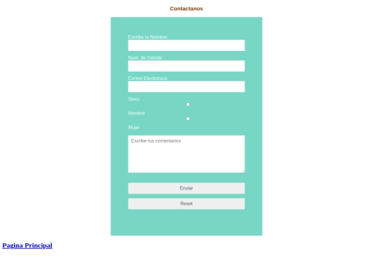 formulario Contacto screenshot