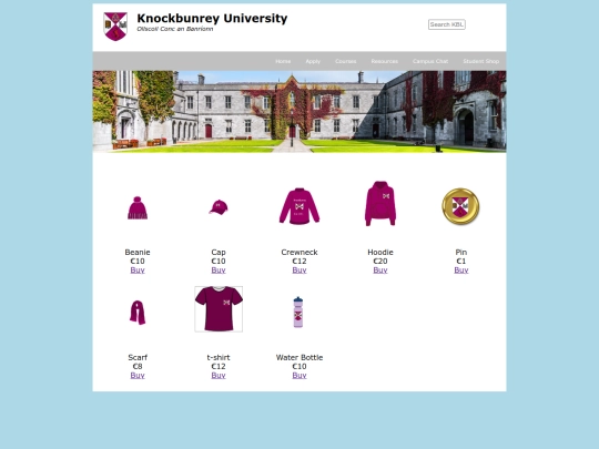 student-shop screenshot