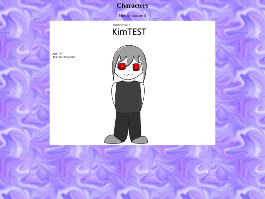 Characters screenshot