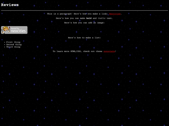 reviews screenshot