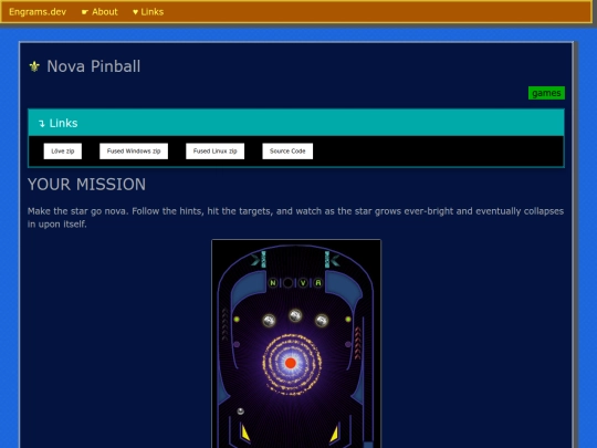 projects/nova-pinball screenshot