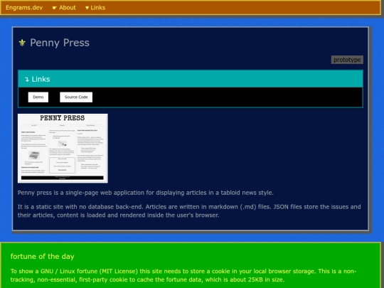 projects/penny-press screenshot