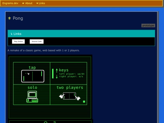 projects/pong screenshot