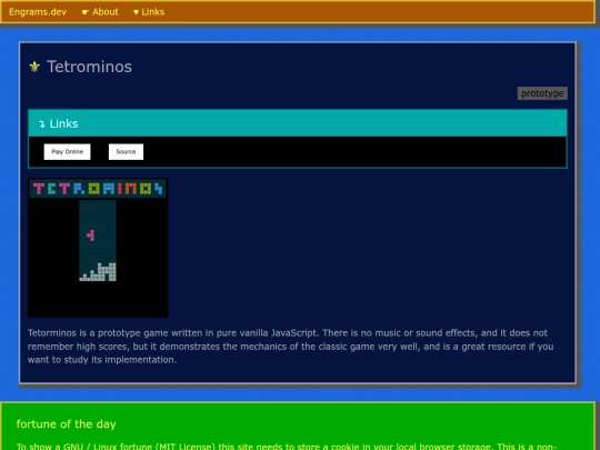 projects/tetrominos screenshot