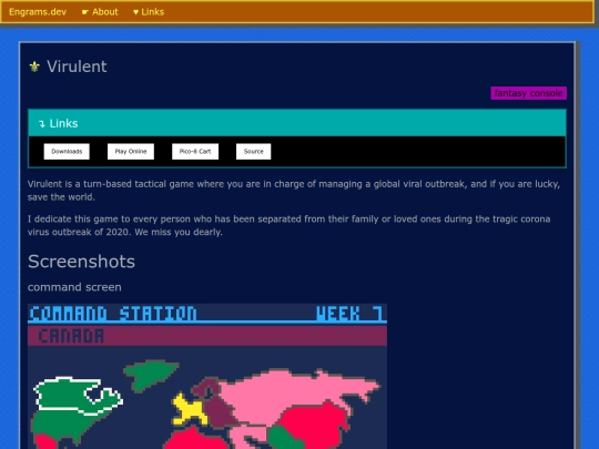 projects/virulent screenshot