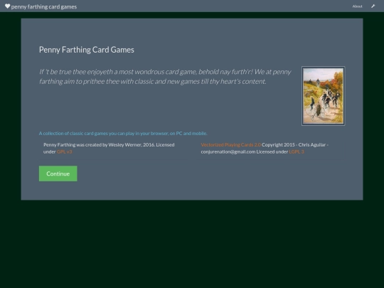 static/penny-farthing screenshot
