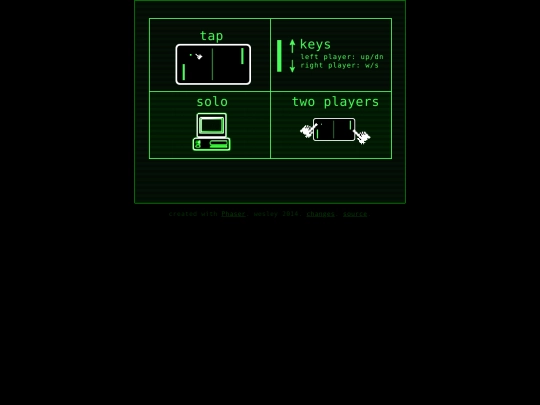 static/pong screenshot