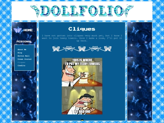 pages/personal/cliques screenshot