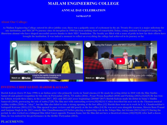 mialma engioneering colege screenshot