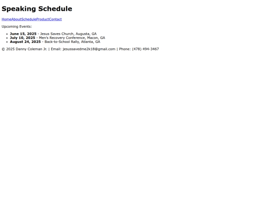 schedule screenshot