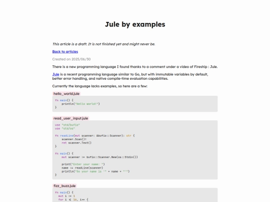 articles/jule_by_examples screenshot
