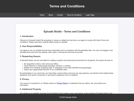 terms screenshot