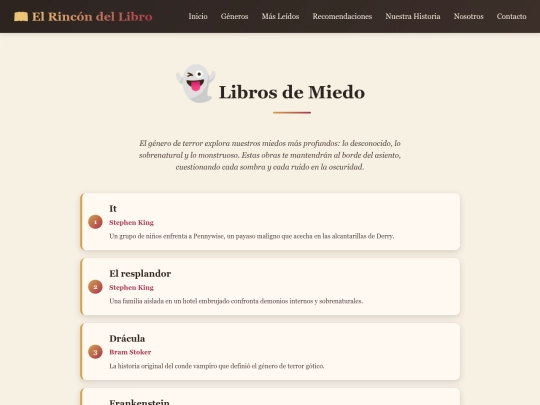 El Rincon del Libro/genero_miedo screenshot