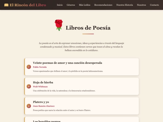 El Rincon del Libro/genero_poesia screenshot