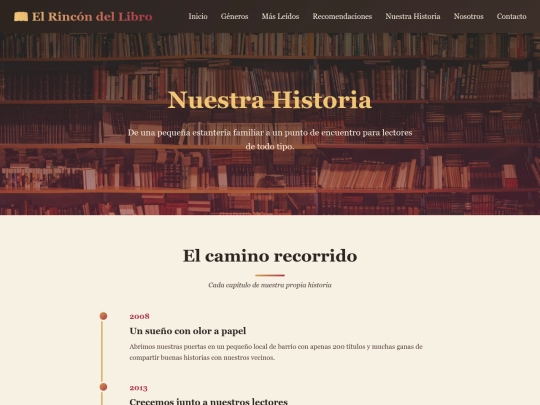 El Rincon del Libro/historia screenshot
