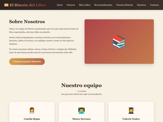 El Rincon del Libro/sobre screenshot