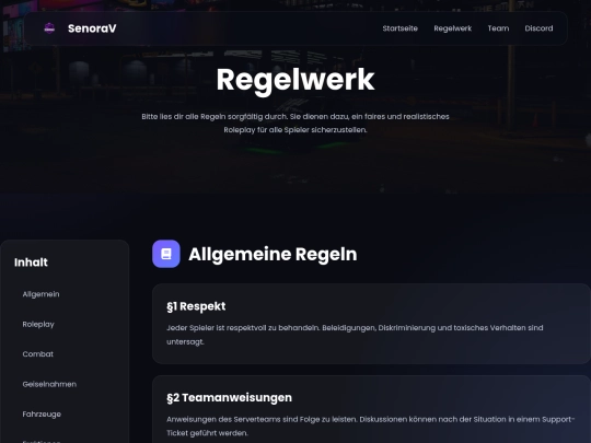 regelwerk/regeln screenshot