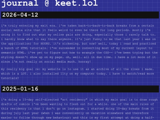 journal screenshot