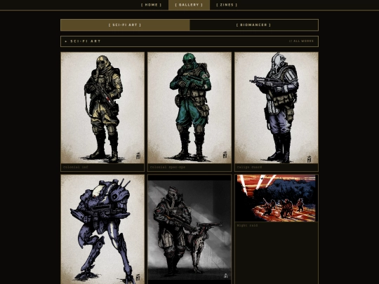 Neocities/gallery-scifi screenshot