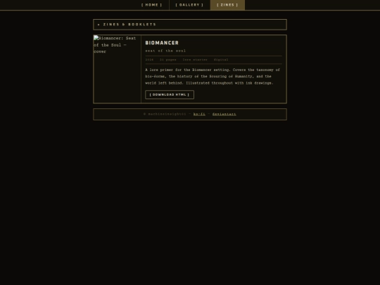 zines screenshot