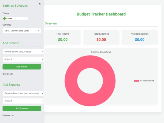 App Store/Apps/Budget Tracker screenshot