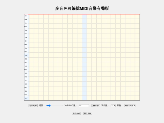 多音色可編輯MIDI音樂盒 screenshot