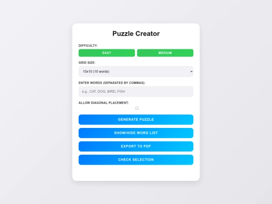 word-search-puzzle-creator screenshot