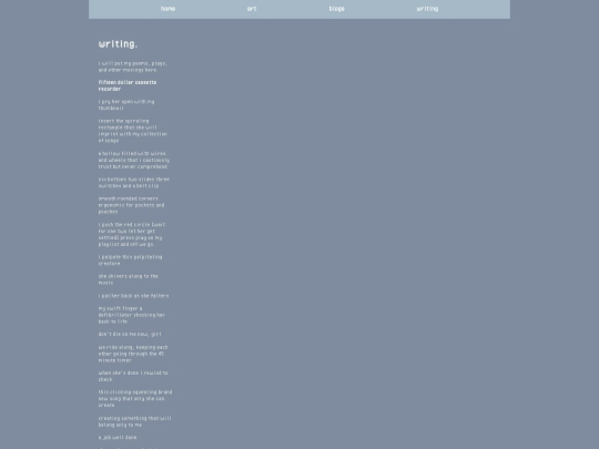 writing screenshot