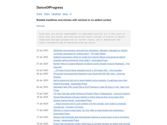 headlines screenshot