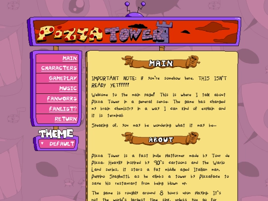 interestzone/pizzatower screenshot