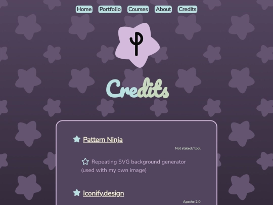 portfolio-test/credits screenshot