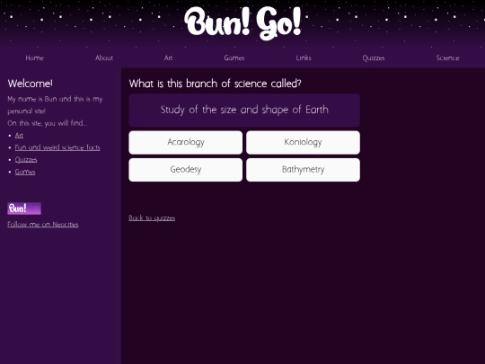 sciencequiz screenshot
