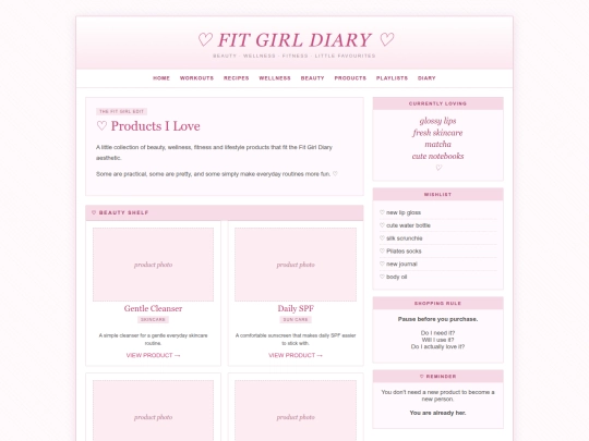 products screenshot