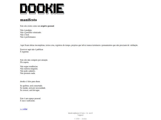 dookie/manifesto screenshot