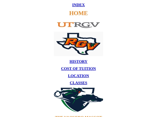 Universities/utrgv screenshot