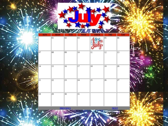 calendar/July screenshot