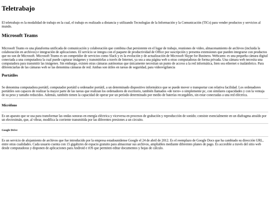 Teletrabajo screenshot