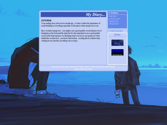 diary screenshot