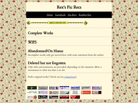 fanficrecs screenshot