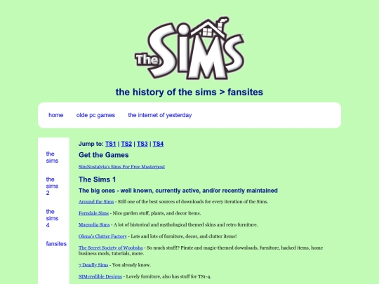 simsfansites screenshot