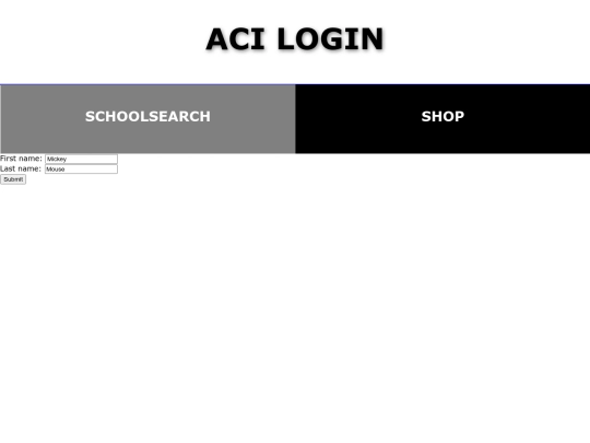 login screenshot