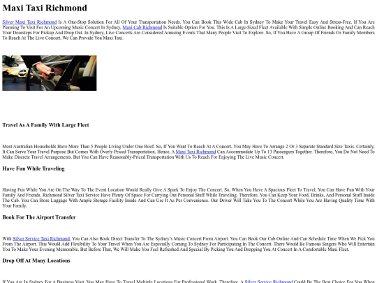 MaxiTaxiRichmond screenshot