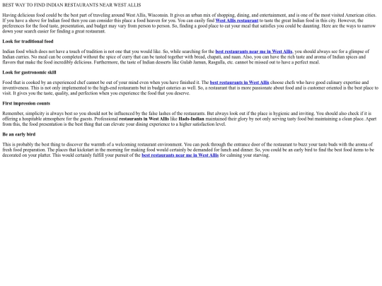 best-way-to-find-indian-restaurants-near-west-allis screenshot